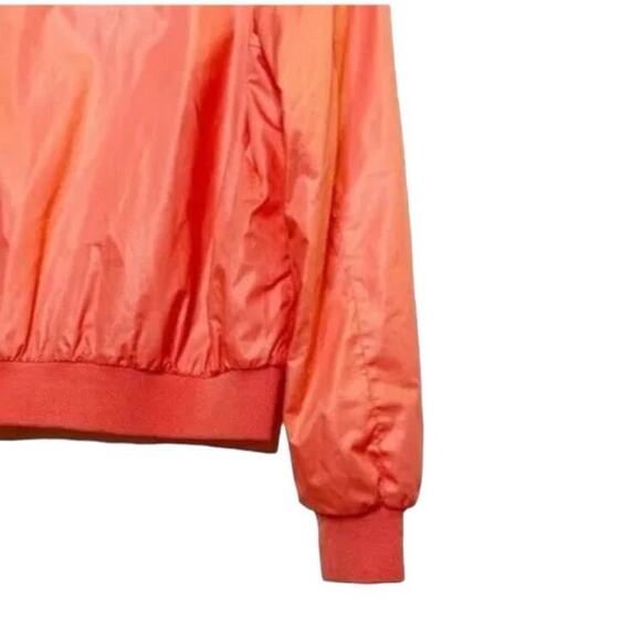 vintage Peter England Windbreaker bomber Jacket sz L retro full zip orange - Picture 5 of 11